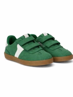 wonder nation Green Velcro Sneakers with White Stripe